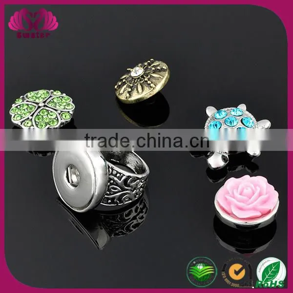2015 Hot Snap Rings, Snap Buttons OWL Ring