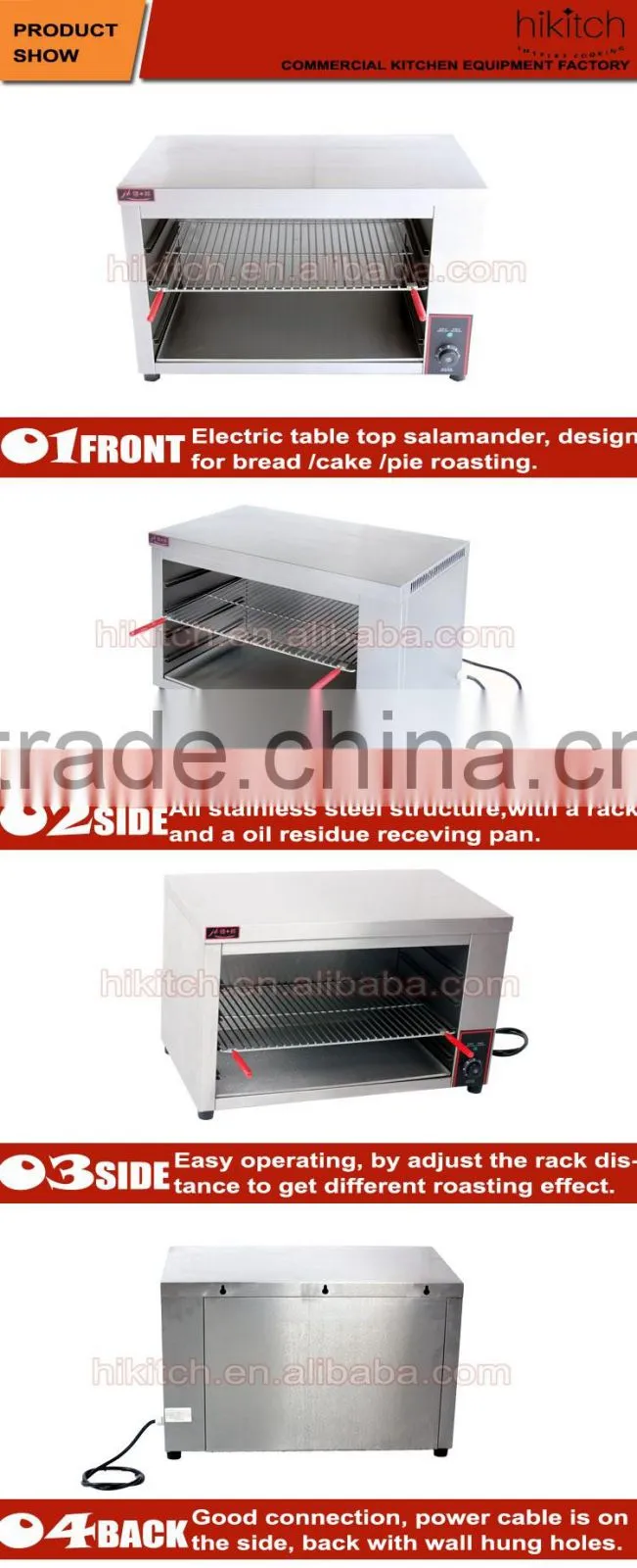 Commercial bakery equipment stainless steel electric 937 salamander oven