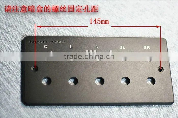 high-grade pure copper frosted surround speakers wall outlet
