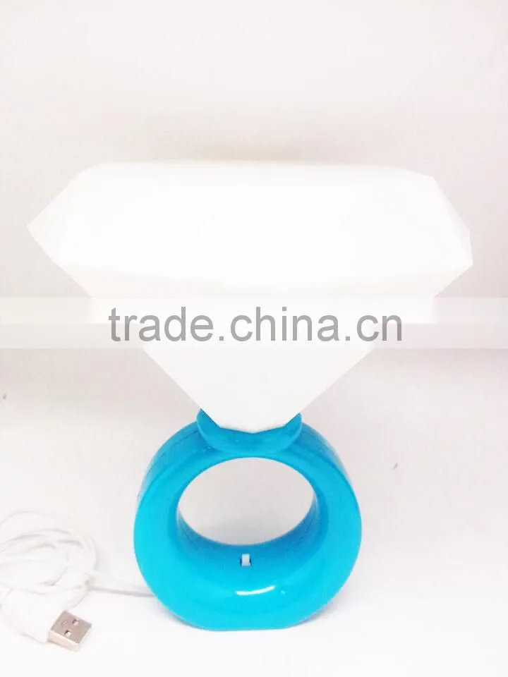 Creative USB Diamond shape led night light,led circle ring light, led table baby light