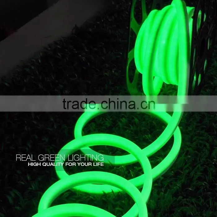 IP65 Outdoor Garden Decoration Green 24V LED Neon Rope Lighting