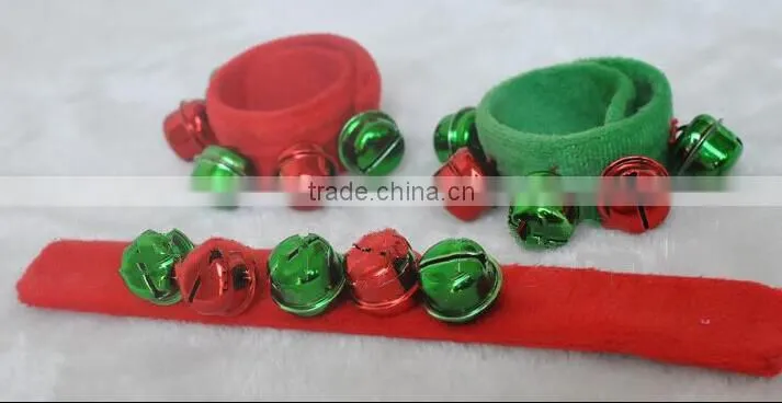 Merry Christmas Holiday Cuff Bracelet with Jingle Bells Christmas Party Gear