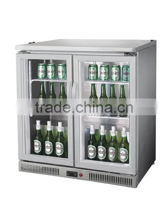 CE Approval Underbar Cooler/Double doors beer cooler for sale stainless steel 201 or 304