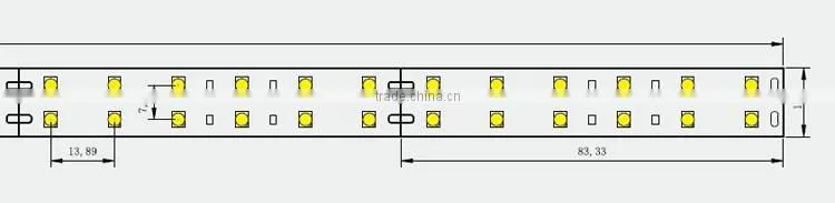 34.5W/M DC24V SMD2835 IP20 144LED/M 2500LM/M Flexible Led Strip light