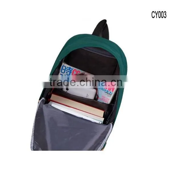 2016 new fashion promotional canvas school rucksack backpack bags