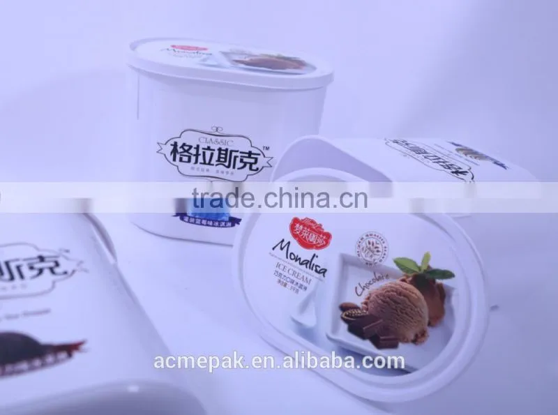 6L IML biscuit ice cream bucket food container