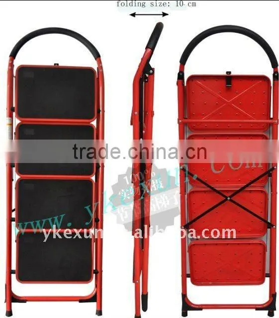 durable wide pedal steel folding tube step ladder ,household ladder