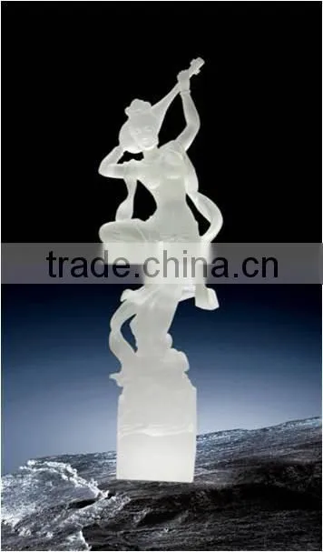 manjushri Bodhisattva buddhism statue liuli colored glaze wholesale