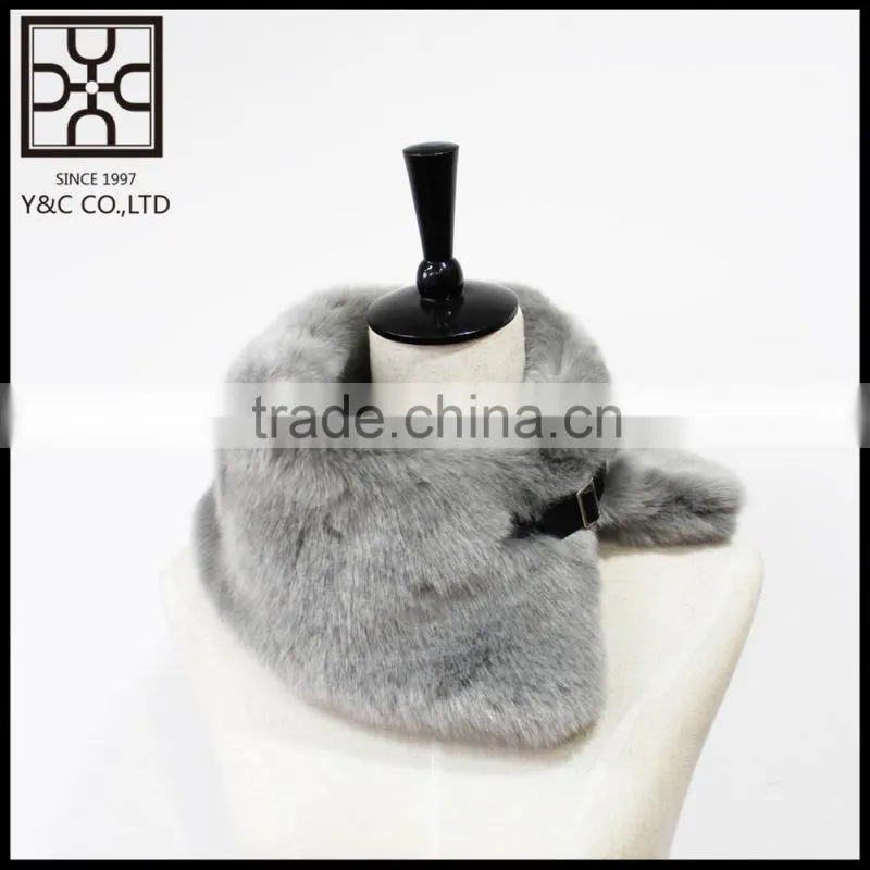 Own Design Fake Fur Scarf with Button