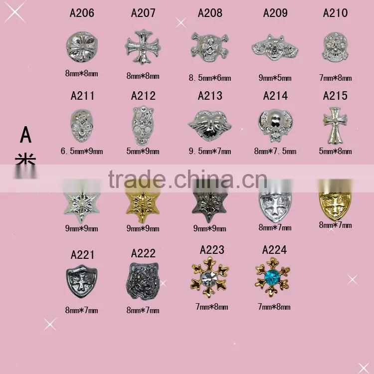 2016 New popular 3D DIY bow Alloy nail art decotation oppla nail Rhinestone decoration