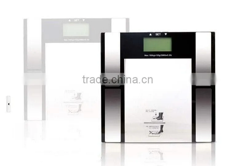 digital body fat analyzer for health care and household use with glass top for measure body fat, bone, water