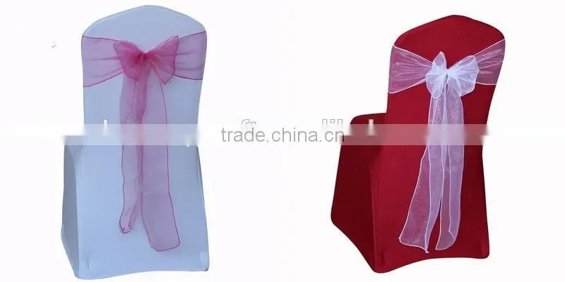 Colorful organza spandex chair sashes for wedding party hotel wholesale