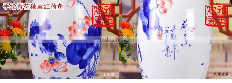 Chinese style ceramic hanging pendant led decorative fancy light