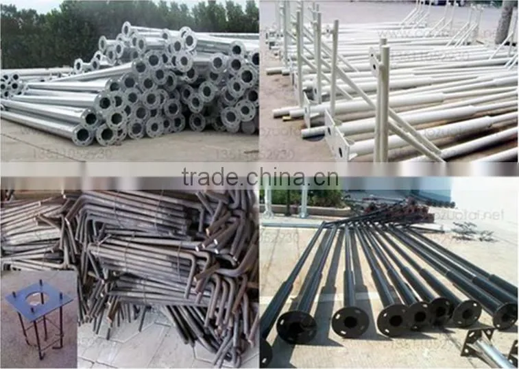 Harwell security monitoring CCTV camera mounted pole,galvanized steel pole