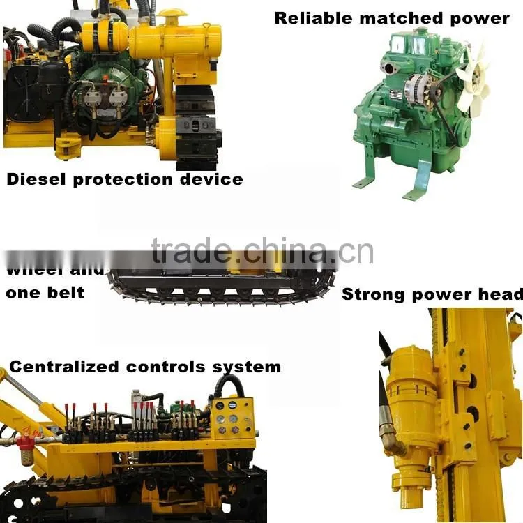 83-130mm hole crawler dth double-cylinder diesel engine drilling rig machine