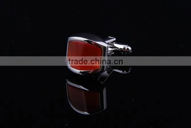 Red Opal Cufflink,Gemston Inlaid Cufflink