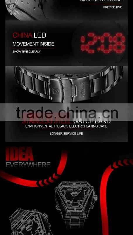2015 Hight Quality Stainless Steel Men's led bracelet watches(WEIDE-WH1102)