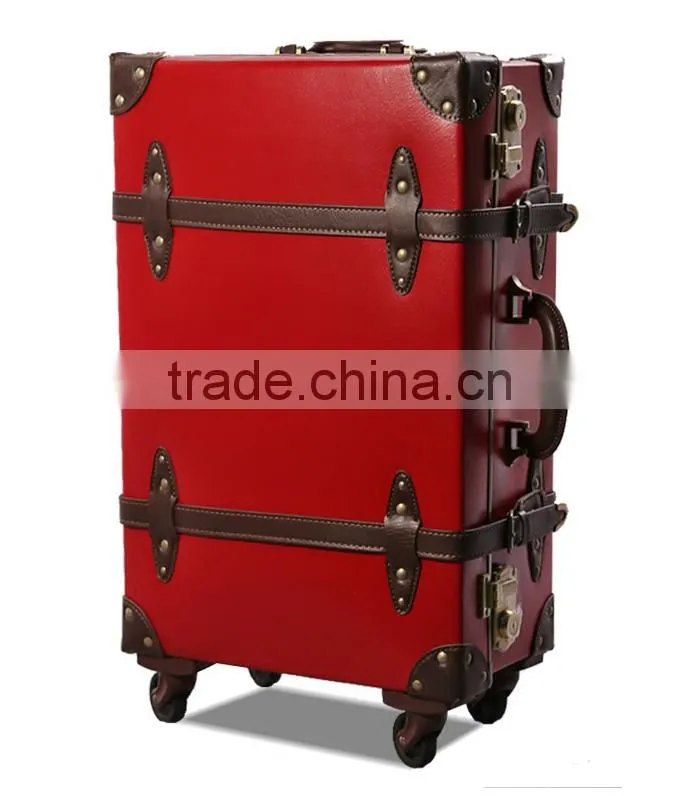 New Style Classic Vintage Suitcase With Spinner Wheels