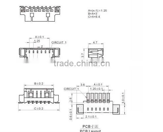 1.25mm smt wire to board connector