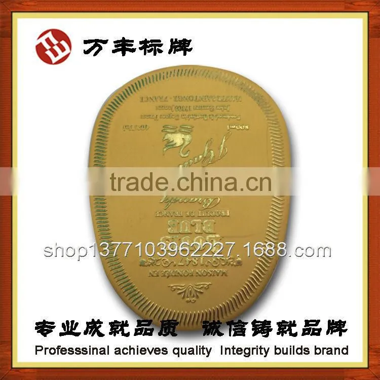 Manufactures of metal Wine Bottle Labels