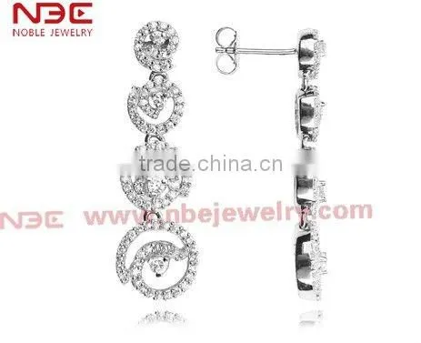 925 sterling silver earring with AAA CZ stone