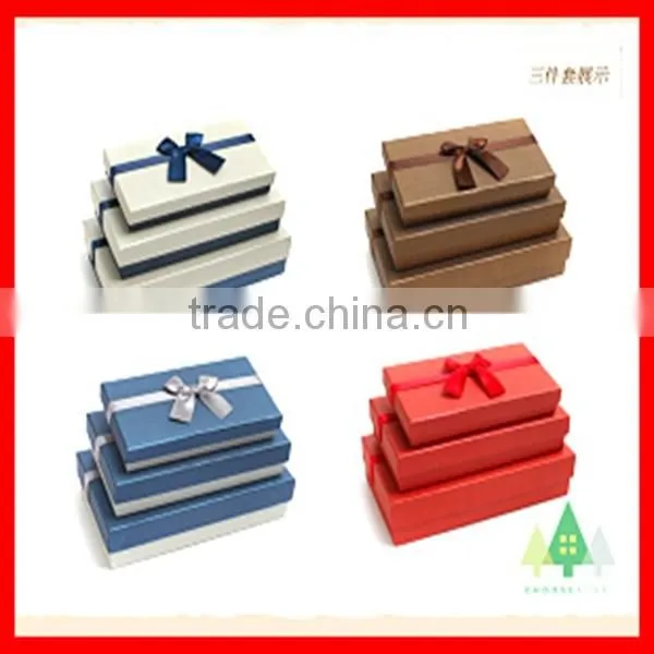 Elaborate Several Kinds of Pretty Design Scarf Gift Packaging Box with Bow