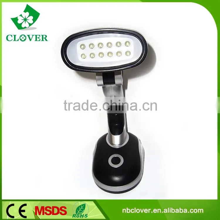 2015 high quality for book reading adjustable 12 LED desk lamp