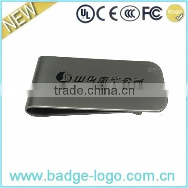 cheap custom logo metal money clip