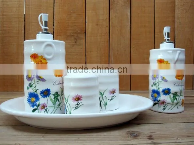 Eco-friendly Feature Oval Decal Ceramic Plate