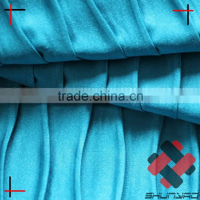 polyester shiny satin fabric crushed laminated with nonwoven