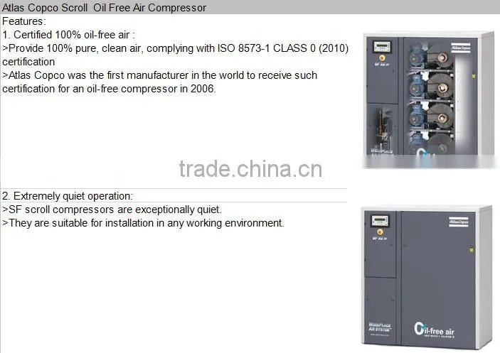 Atlas Copco Scroll Oil Free Air Compressor
