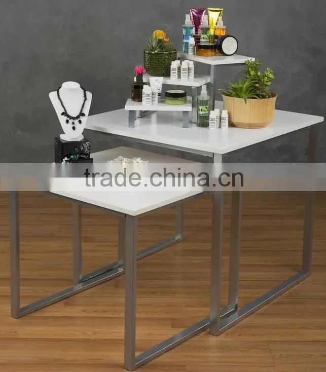 display tables and Risers Set with Nesting Design