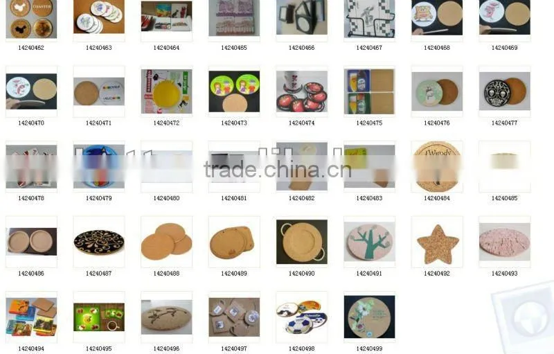 wholesale custom printed cork coaster cork cup mat