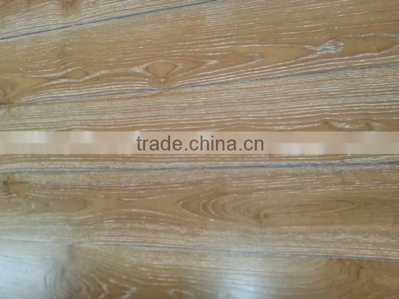 Rustic Light Wire-brushed Solid Ash Wood Flooring