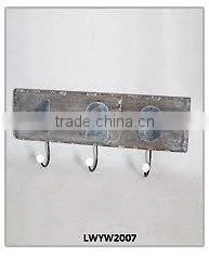 vintage white wooden key hooks