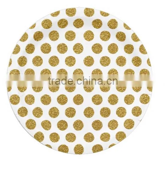 christmas dinner disposable dot paper tableware