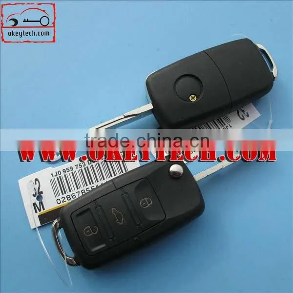 OkeyTech VW 3 buttons remote key shell for vw flip key for vw key cover for vw