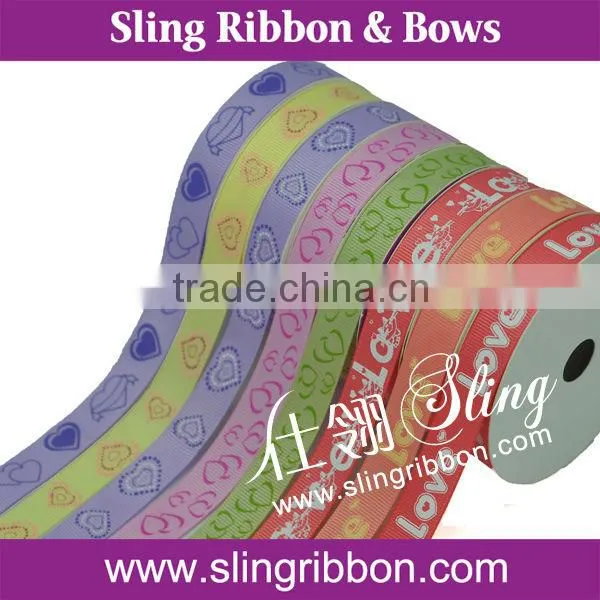 Sweet Love Printed Grosgrain Ribbon Wholesale