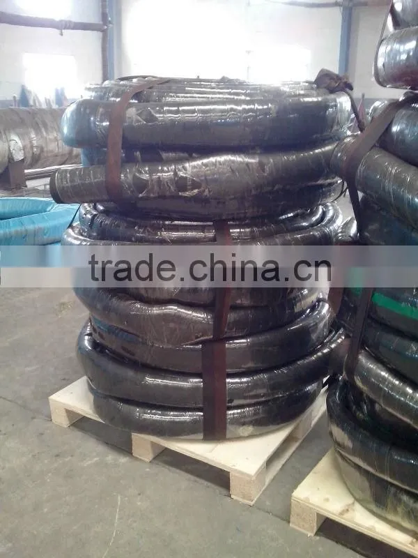 Rubber hose used for dredging a harbor project