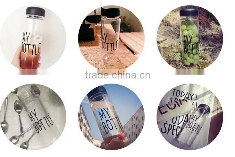 New Design Hot Selling BPA Free Fruit Infuser My Bottle 500ml Sports Plastic Water Bottle