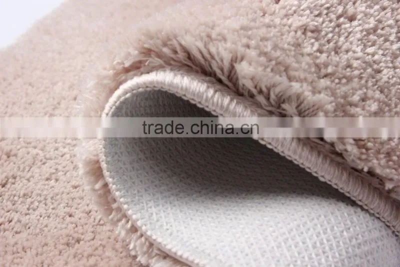 DaDa Solid Clocr 100% Polyester Anti_slip bathroom mat