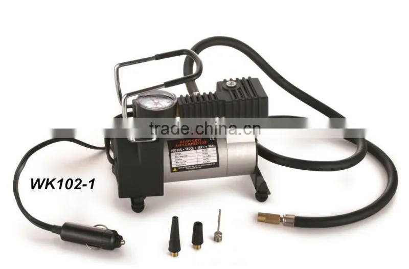 12 volt DC portable portable car tire inflator pump/car tire pump/car mini air compressor