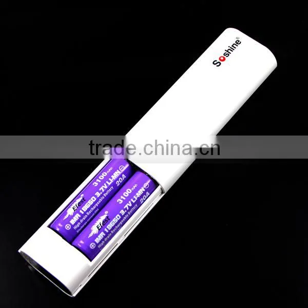 Soshine power bank 2x 18650 Power Bank for mobile phone for camera and MP3 plaeyr power bank charger