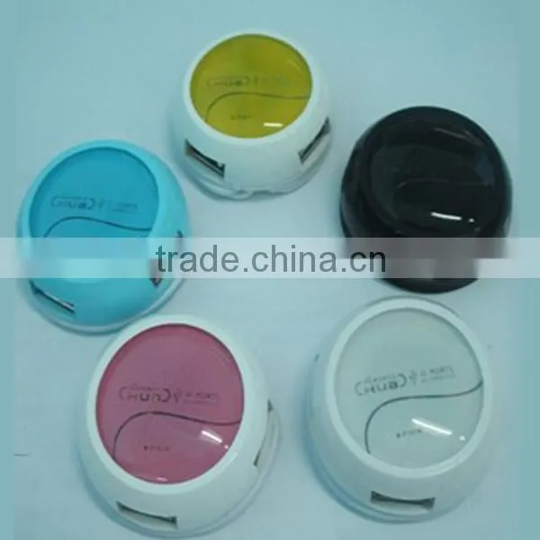 novelty high speed hamburger round shaped 2.0 version 4 port USB Hub