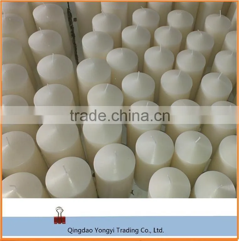 cheap white pillar candles(unscented) decorative candles