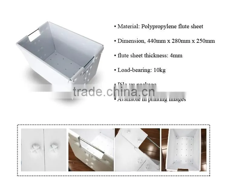 offering polypropylene material plastic corrugated box in Shanghai factory
