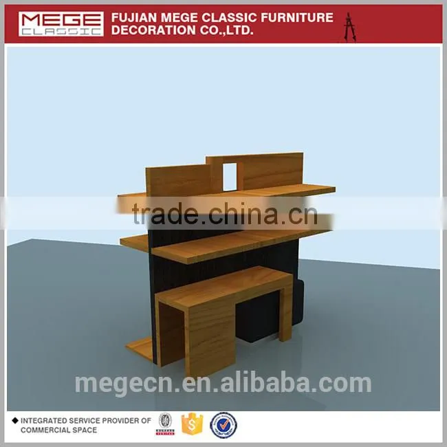 Hot selling two sides wooden shoe rack for shop