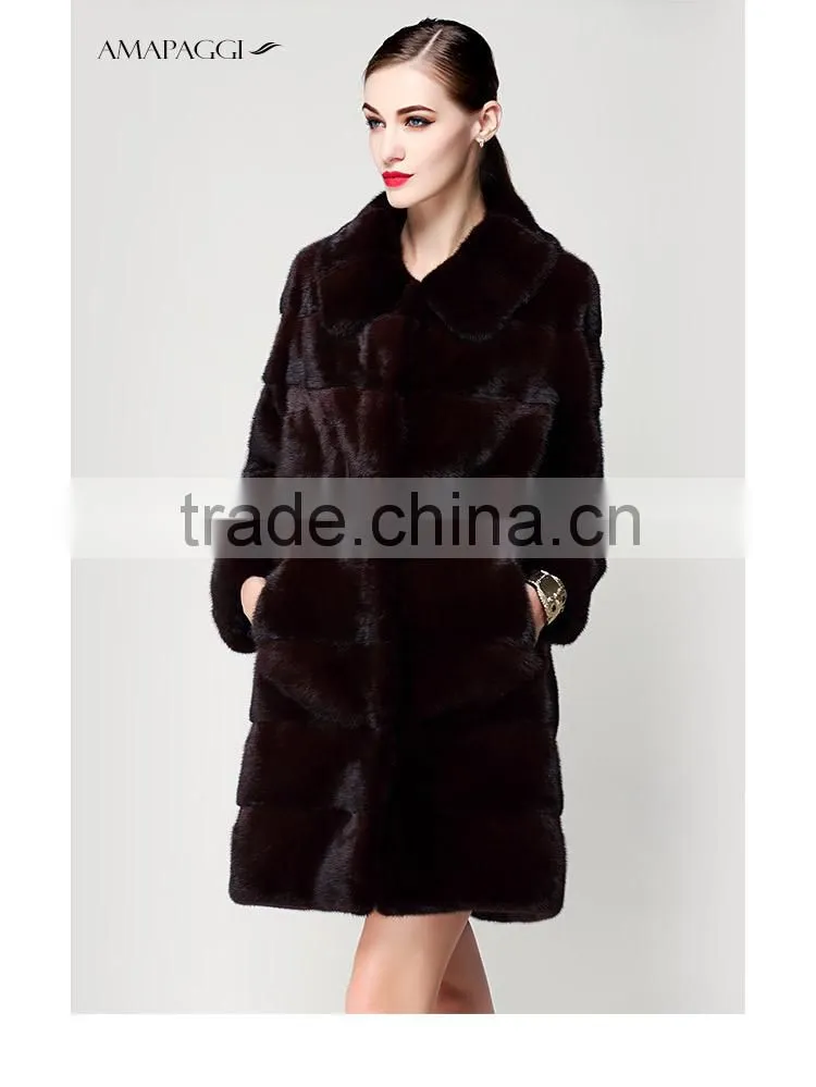 Factory custom made fur coat mink