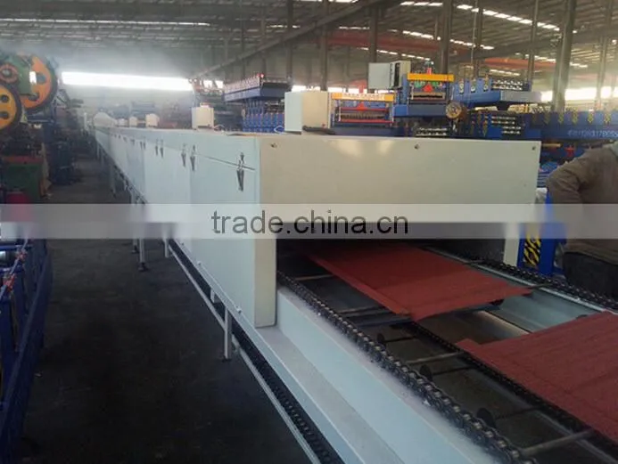 High frequency automatic stone coated metal roof tile making machine
