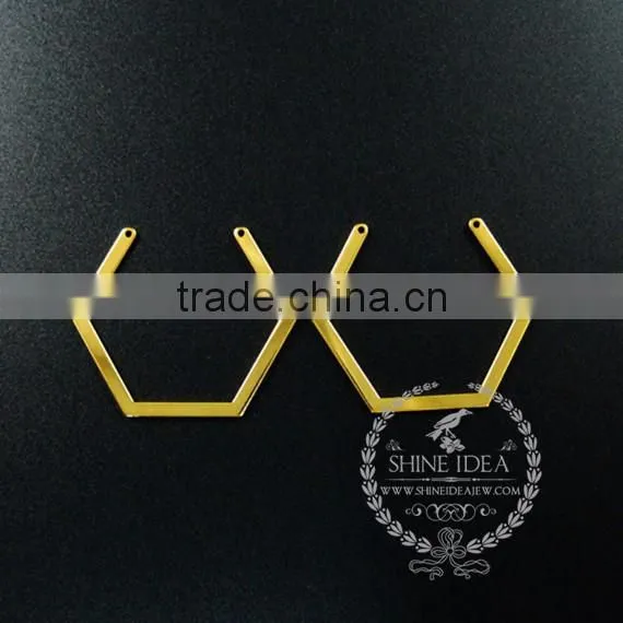 40*34mm gold plated geometric simple pendant charm DIY earrings chandelier jewelry supplies 1850252